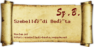 Szebellédi Beáta névjegykártya